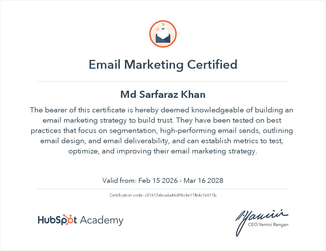 Email Marketing Certified