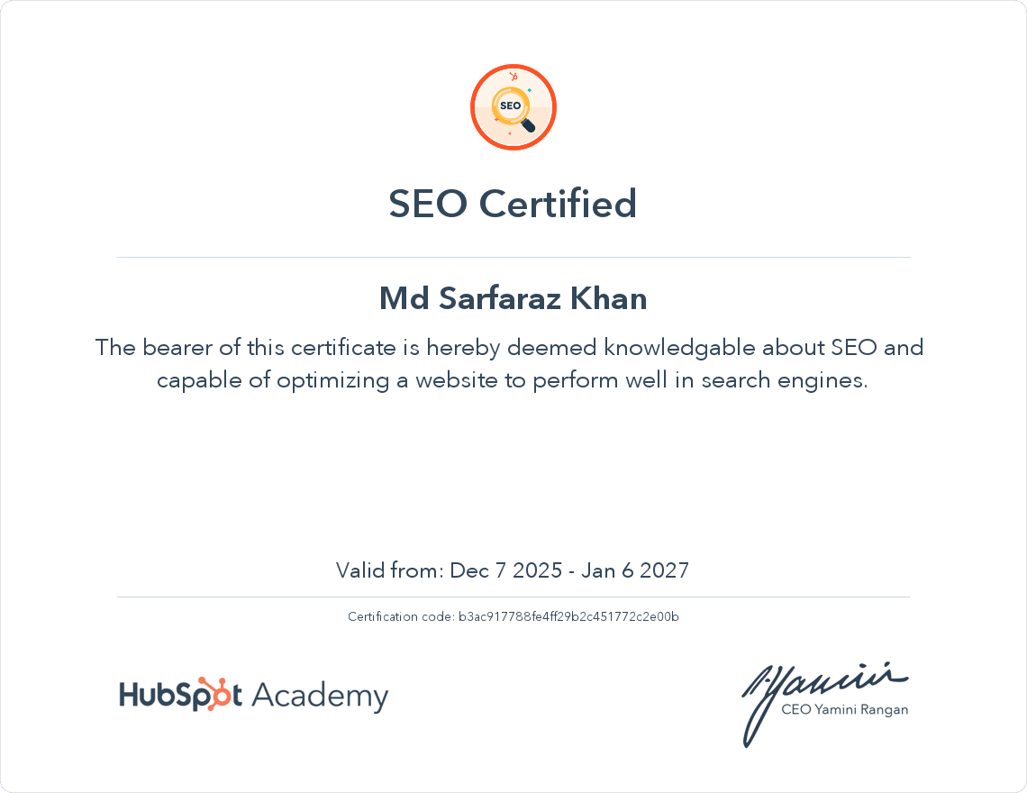 SEO Certified